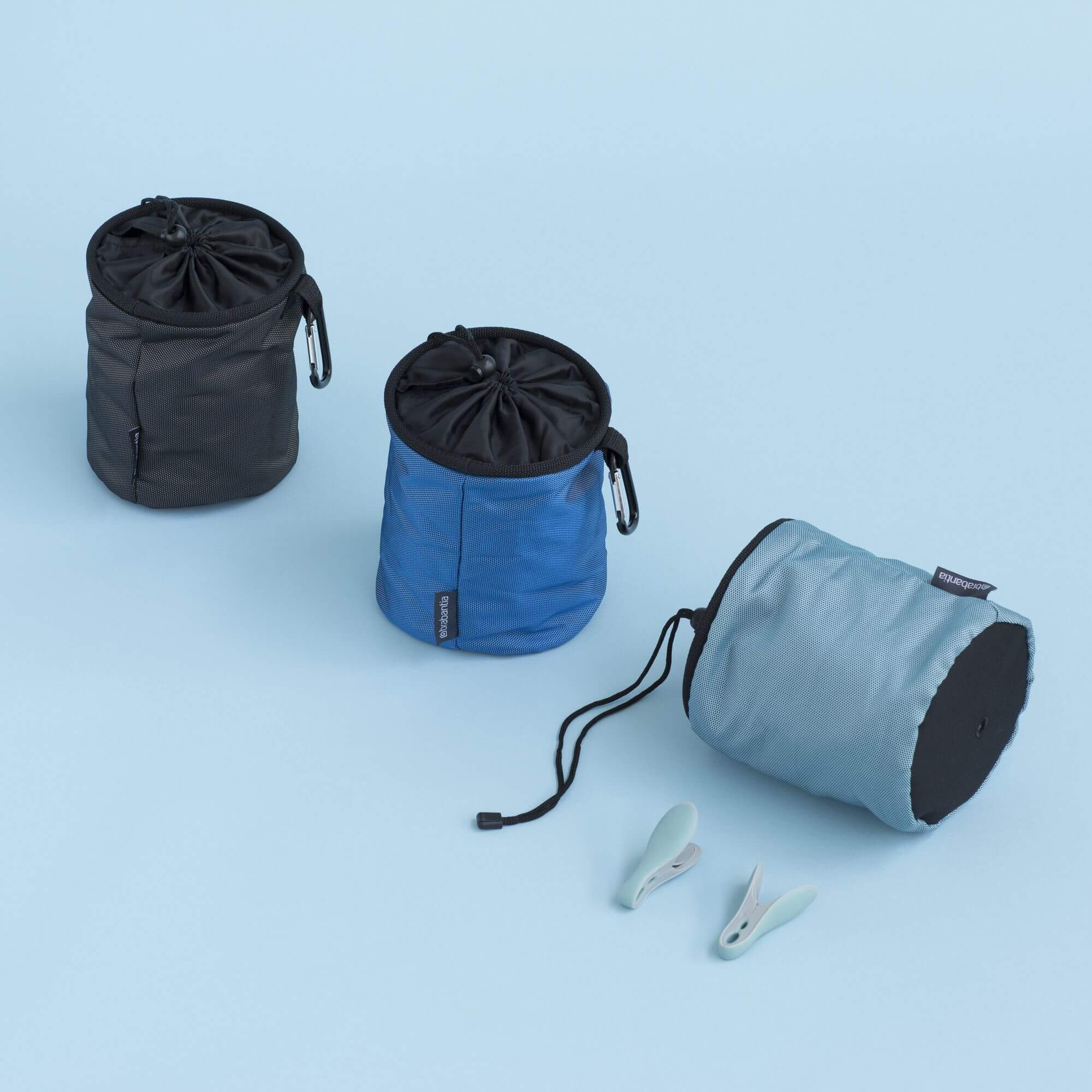 Brabantia peg storage bags and premium clothes pegs