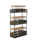 3 Tier Base-Mounted Pull-Out Spice Rack Black - KITCHEN - Shelves and Racks - Soko and Co
