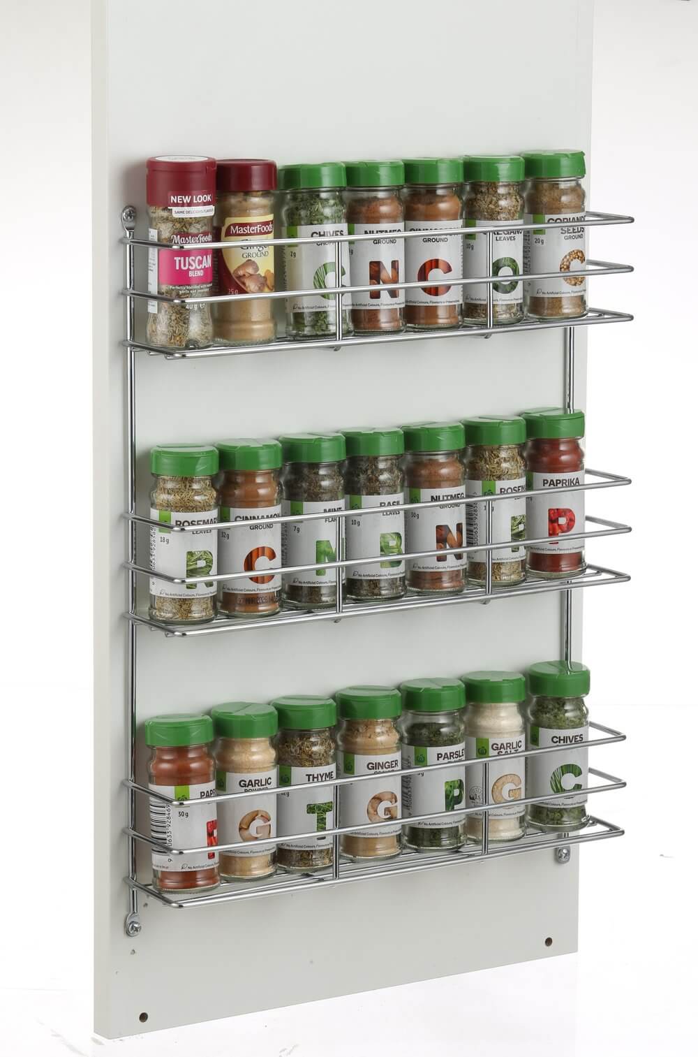 Tier Wall Mounted Spice Rack Chrome Soko Co - Main Image