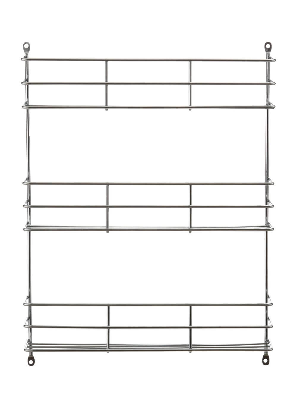 3 Tier Wall Mounted Spice Rack Chrome - KITCHEN - Spice Racks - Soko and Co