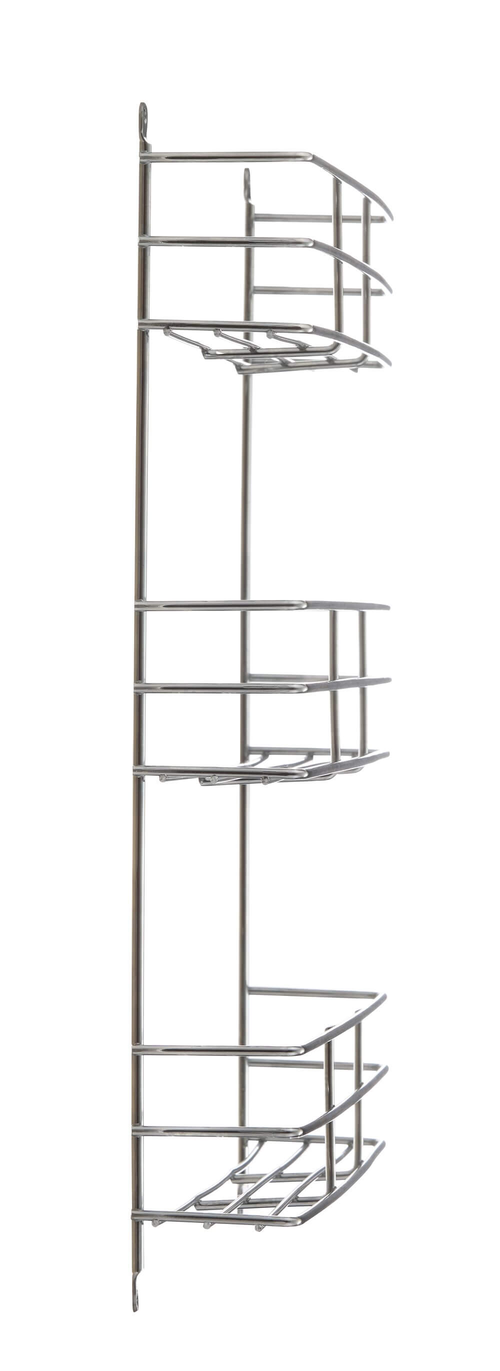 3 Tier Wall Mounted Spice Rack Chrome - KITCHEN - Spice Racks - Soko and Co