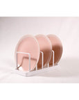 5 Section Slim Plate Rack White