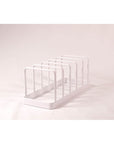 5 Section Slim Plate Rack White