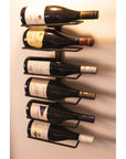 6 Bottle Wall Mounted Wine Rack Matte Black - WINE - Wine Racks - Soko and Co