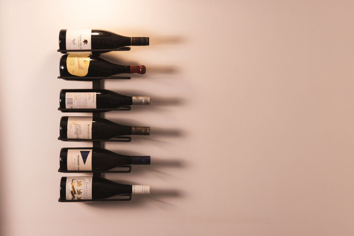 Black Wall Mounted Wine Rack, premium quality and stylish, perfect for home kitchens, bars, and restaurants