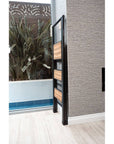 Alu Design 3 Step Aluminium Step Ladder Black & Bamboo - LAUNDRY - Ladders - Soko and Co