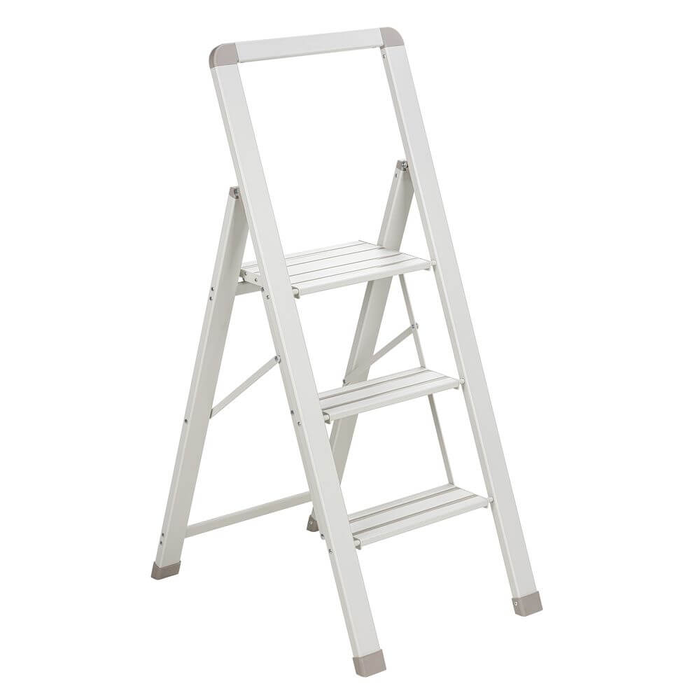 Alu Design 3 Step Compact Step Ladder Beige - LAUNDRY - Ladders - Soko and Co
