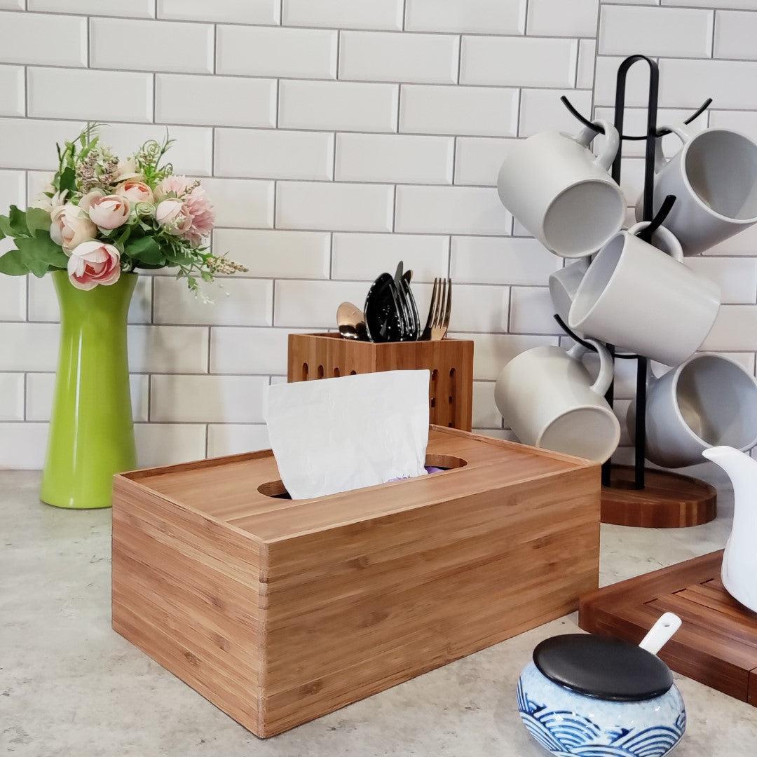 Bamboo Tissue Box - HOME STORAGE - Tissue Boxes - Soko and Co