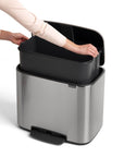Brabantia 36L Bo Kitchen Rubbish Pedal Bin Matte Steel - KITCHEN - Bins - Soko and Co