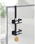 Bria Over Door Shower Caddy 2 Tier Black