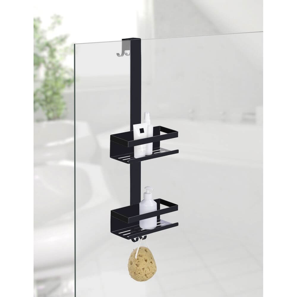Bria Over Door Shower Caddy 2 Tier Black - BATHROOM - Shower Caddies - Soko and Co