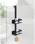 Bria Over Door Shower Caddy 2 Tier Black