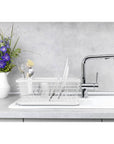Cira Tall Dish Rack with Draining Board White - KITCHEN - Dish Racks and Mats - Soko and Co