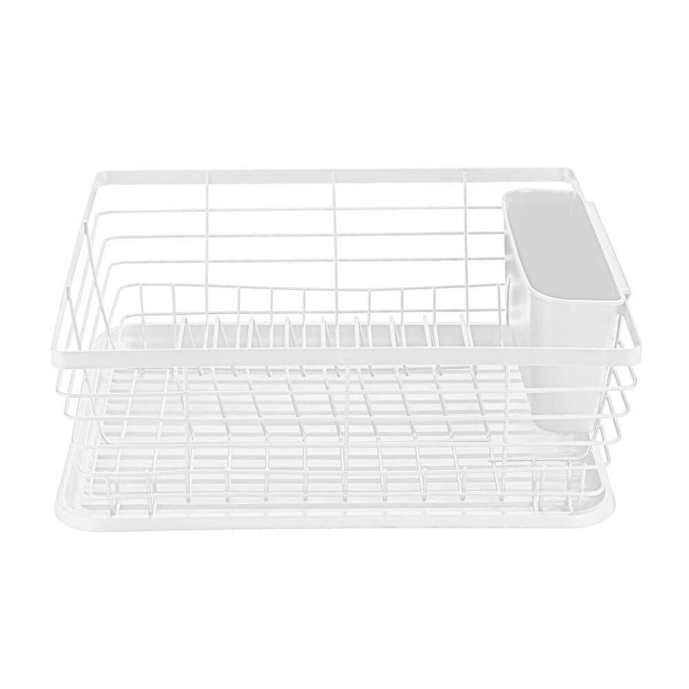 Cira Tall Dish Rack with Draining Board White - KITCHEN - Dish Racks and Mats - Soko and Co