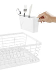 Cira Tall Dish Rack with Draining Board White - KITCHEN - Dish Racks and Mats - Soko and Co