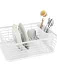 Cira Tall Dish Rack with Draining Board White - KITCHEN - Dish Racks and Mats - Soko and Co