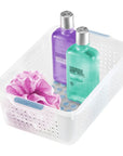 Clear Small Bathroom Basket Frost White - BATHROOM - Makeup Storage - Soko and Co