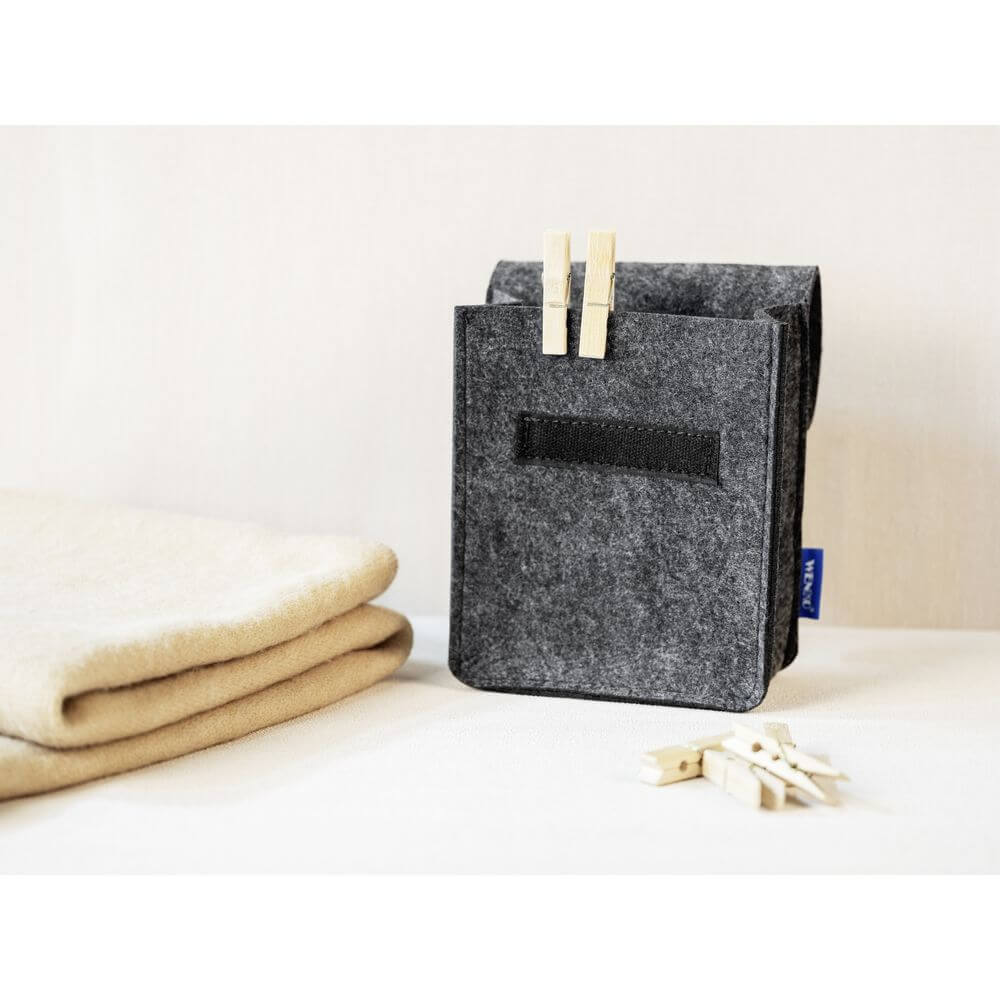 TUG Mesh Peg Bag With Quick Hook - Indoor/Outdoor Laundry - Black Or Tan