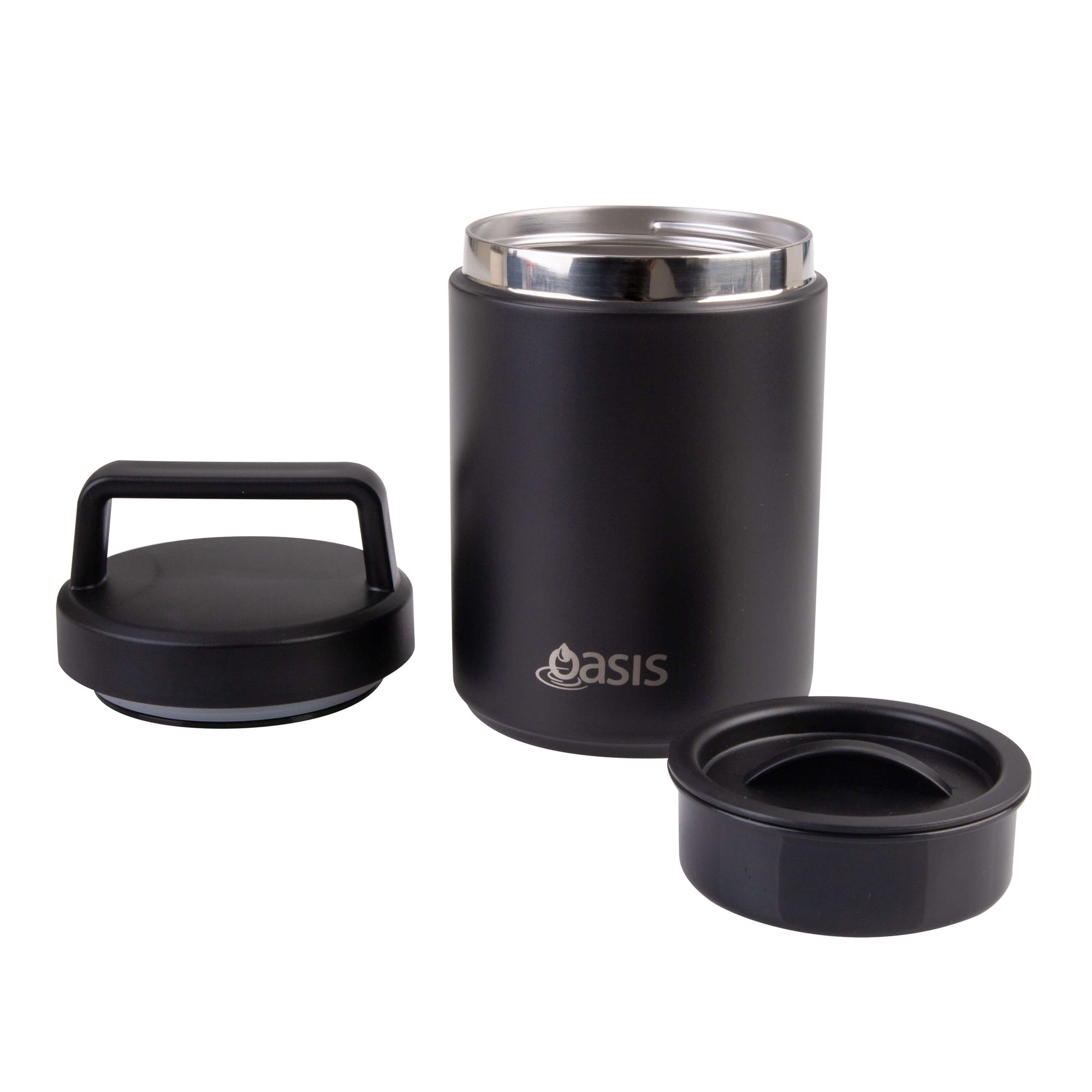 Double Wall Insulated Food Flask 480mL Matte Black - LIFESTYLE - Lunch - Soko and Co