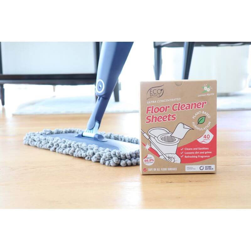 Eco Basics Floor Cleaner Sheets Lemon Myrtle 40 pack - LAUNDRY - Cleaning - Soko and Co