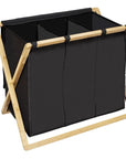 Ecori Triple Bamboo Laundry Hamper - LAUNDRY - Hampers - Soko and Co