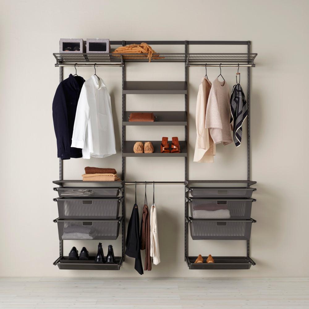 Elfa Deluxe Wardrobe Storage Solution W:180 Graphite - ELFA - Ready Made Solutions - Soko and Co