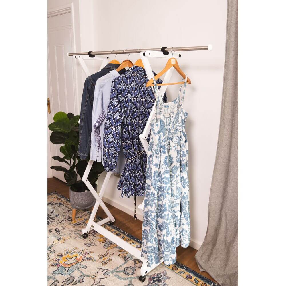 Felix Expandable Garment Rack White - WARDROBE - Garment Racks - Soko and Co