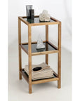 Fern Wood & Glass 3 Tier Shelving Unit