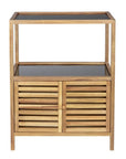 Fern Wood & Glass Shelf and 2 Door Cabinet
