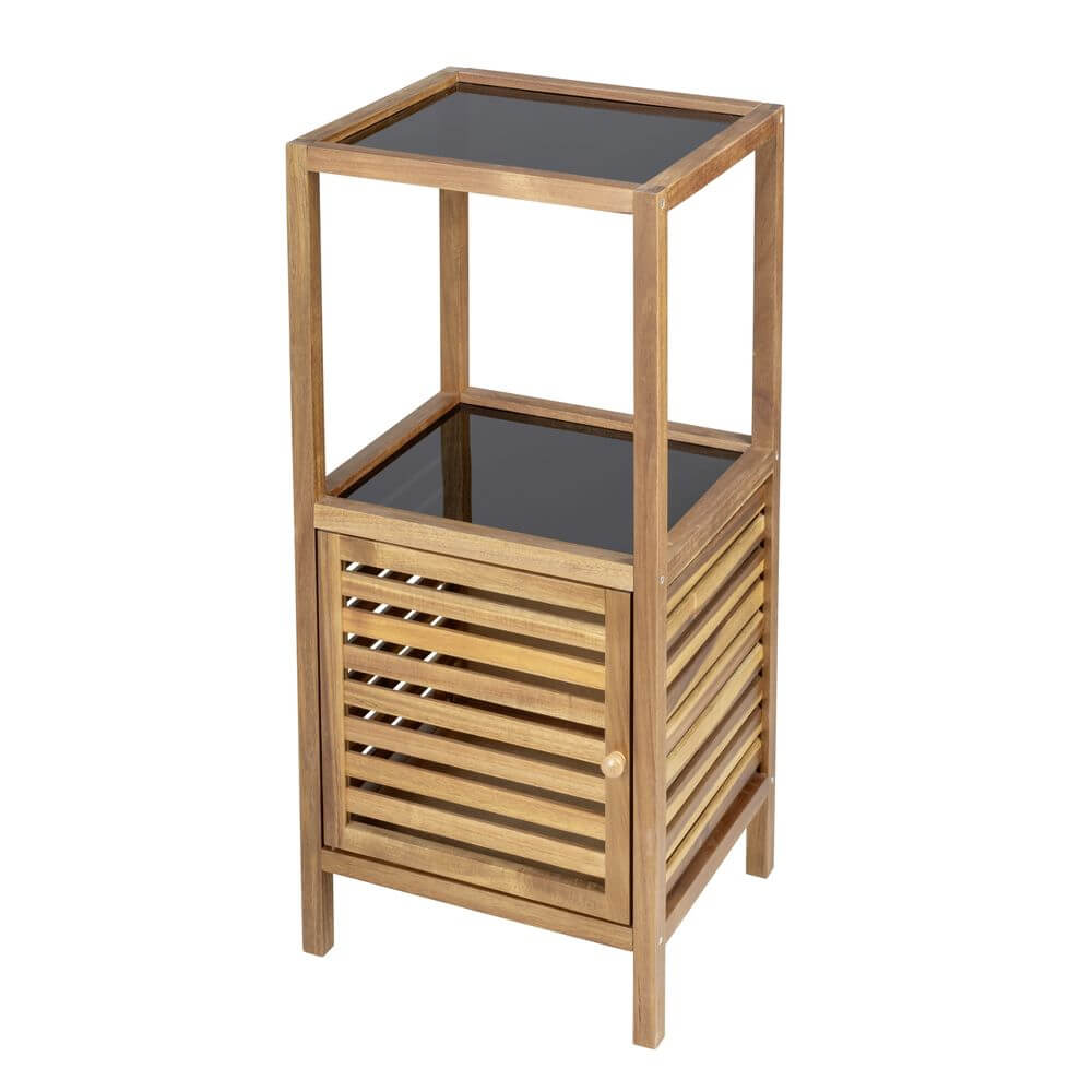 Fern Wood & Glass Shelf and Cabinet - HOME STORAGE - Shelves and Cabinets - Soko and Co