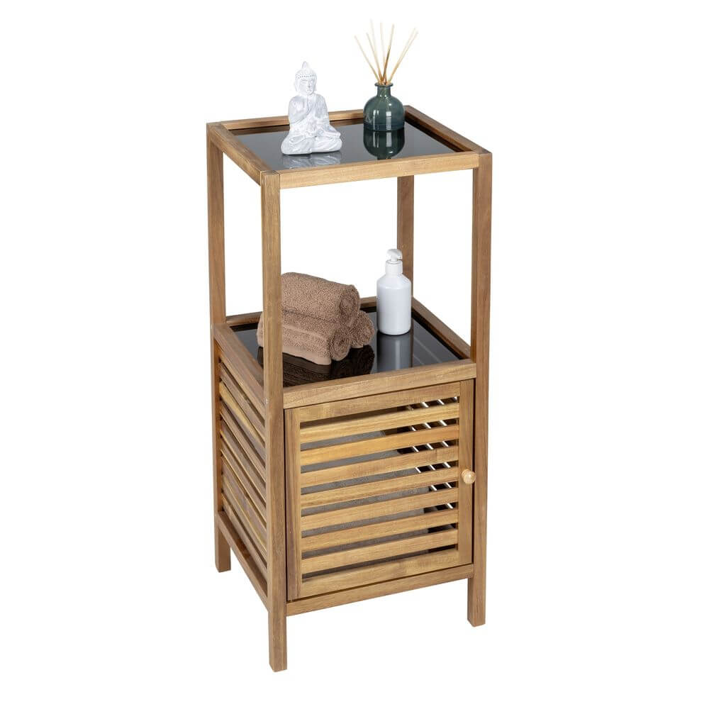 Fern Wood & Glass Shelf and Cabinet - HOME STORAGE - Shelves and Cabinets - Soko and Co