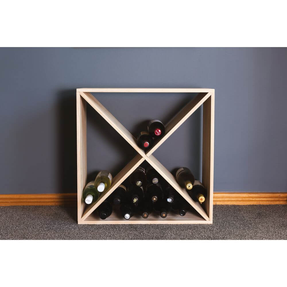 Florence 4 Section Pine Wine Rack - WINE - Wine Racks - Soko and Co