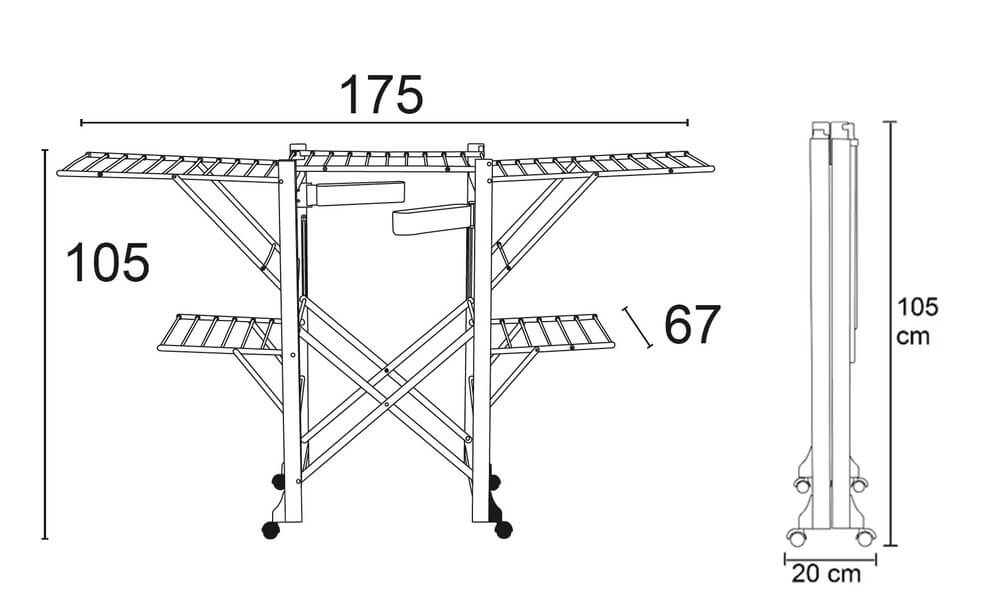 Gabbiano Clothes Airer White - LAUNDRY - Airers - Soko and Co
