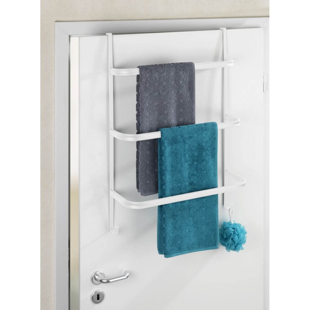 Irpinia 3 Rail Over Door Towel Rack White - BATHROOM - Towel Racks - Soko and Co