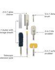 Joseph Joseph CleanTech 2-In-1 Surface Scrubber - BATHROOM - Squeegees and Cleaning - Soko and Co