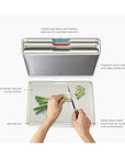 Joseph Joseph Folio 4 Piece Stone Chopping Board Set With Steel Case - KITCHEN - Bench - Soko and Co