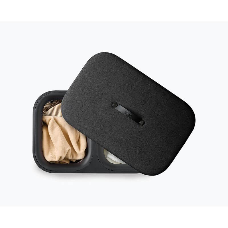 Joseph Joseph Tota Luxe 90L Twin Divided Laundry Basket Black - LAUNDRY - Hampers - Soko and Co