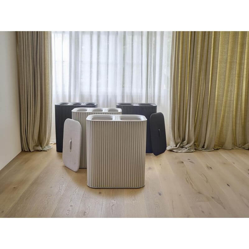 Joseph Joseph Tota Luxe 90L Twin Divided Laundry Basket Black - LAUNDRY - Hampers - Soko and Co