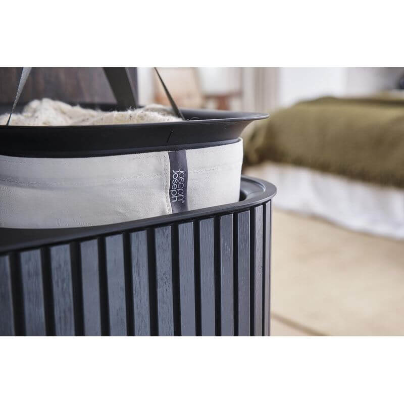 Joseph Joseph Tota Luxe 90L Twin Divided Laundry Basket Black - LAUNDRY - Hampers - Soko and Co