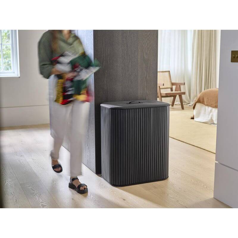 Joseph Joseph Tota Luxe 90L Twin Divided Laundry Basket Black - LAUNDRY - Hampers - Soko and Co