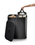 Joseph Joseph Tota Luxe 90L Twin Divided Laundry Basket Black - LAUNDRY - Hampers - Soko and Co