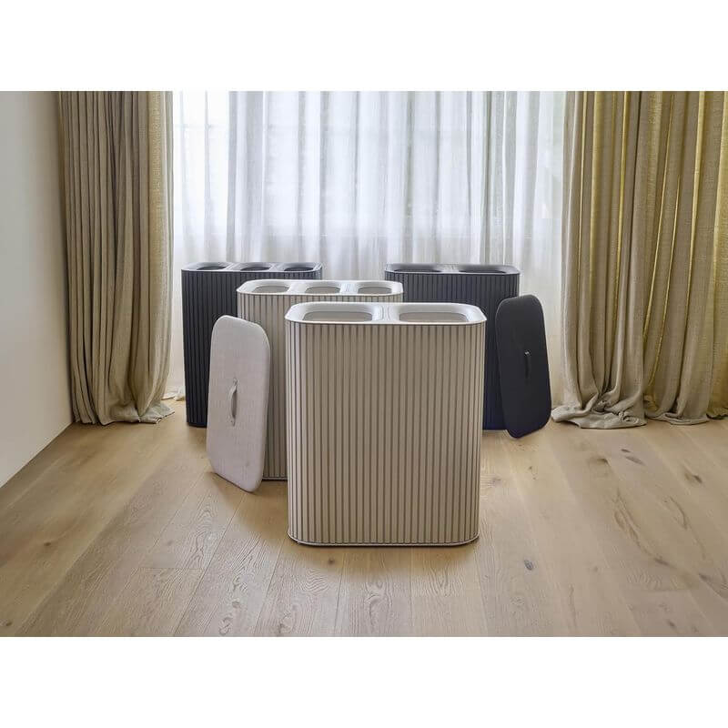 Joseph Joseph Tota Luxe 90L Twin Divided Laundry Basket Ecru - LAUNDRY - Hampers - Soko and Co