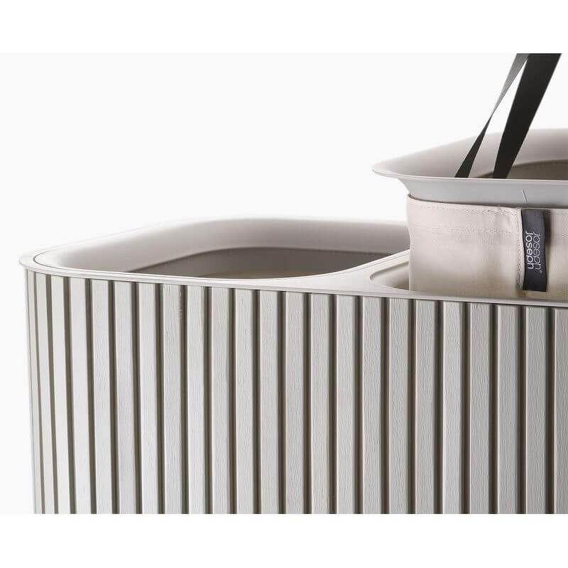Joseph Joseph Tota Luxe 90L Twin Divided Laundry Basket Ecru - LAUNDRY - Hampers - Soko and Co