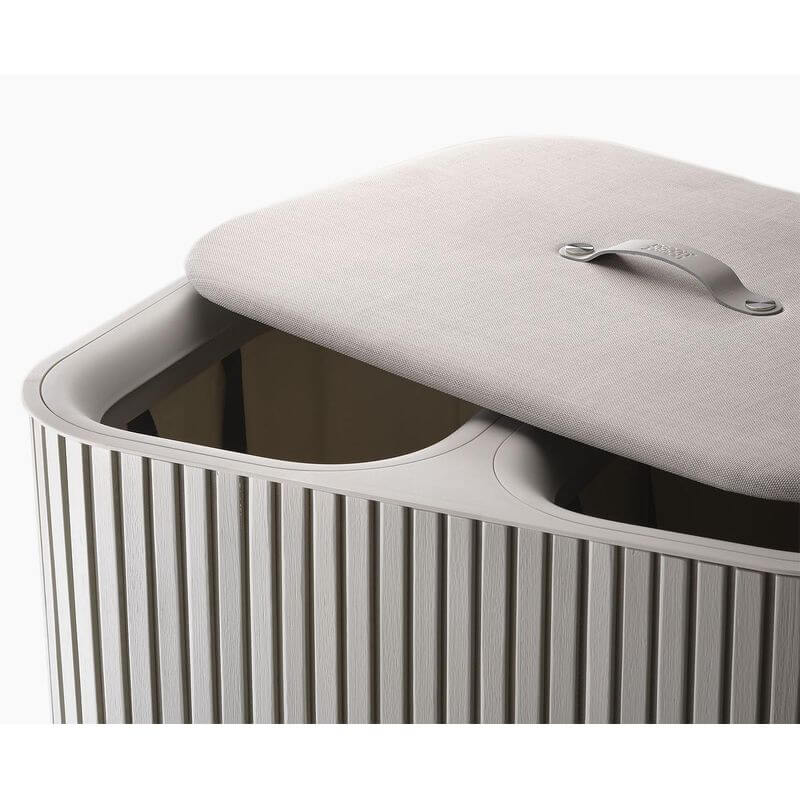 Joseph Joseph Tota Luxe 90L Twin Divided Laundry Basket Ecru - LAUNDRY - Hampers - Soko and Co