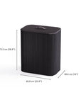 Joseph Joseph Tota Trio Luxe 90L Divided Laundry Basket Black - LAUNDRY - Hampers - Soko and Co