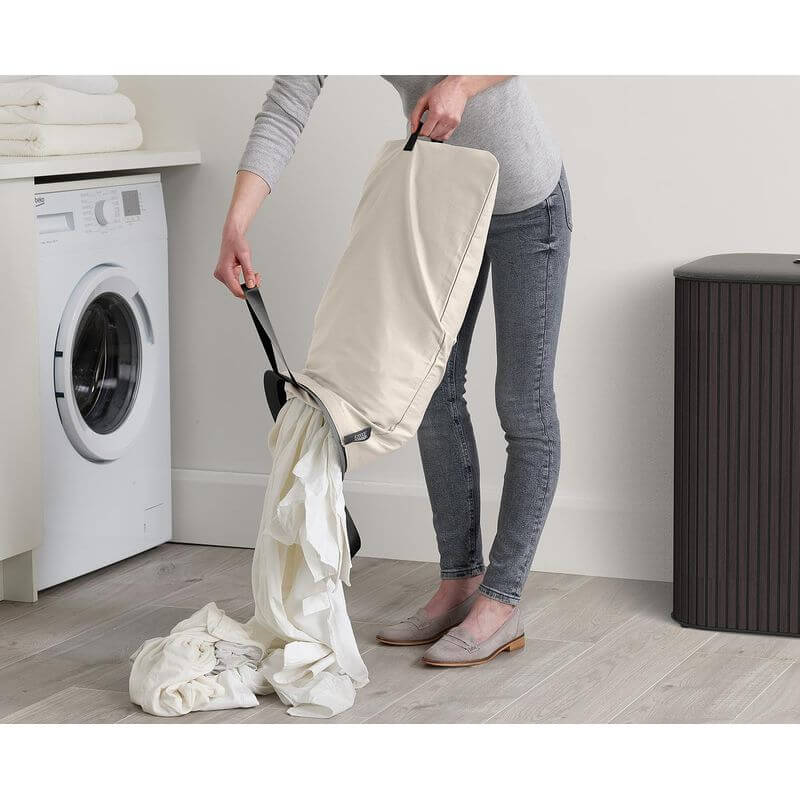 Joseph Joseph Tota Trio Luxe 90L Divided Laundry Basket Black - LAUNDRY - Hampers - Soko and Co