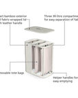 Joseph Joseph Tota Trio Luxe 90L Divided Laundry Basket Ecru - LAUNDRY - Hampers - Soko and Co