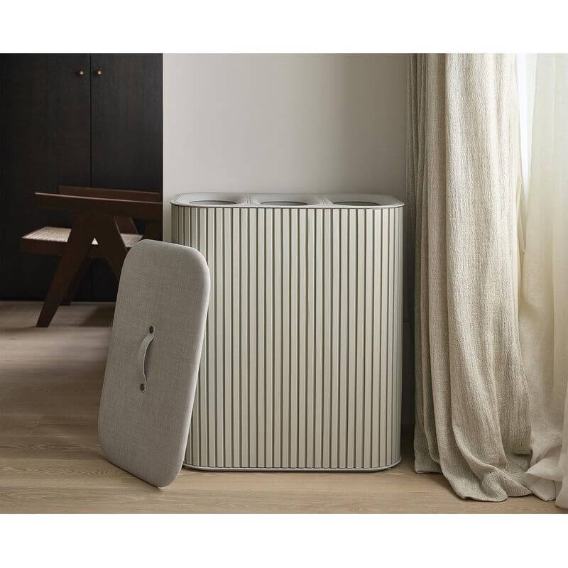 Joseph Joseph Tota Trio Luxe 90L Divided Laundry Basket Ecru - LAUNDRY - Hampers - Soko and Co