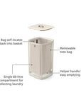 Joseph Joseph Tota Uno 60L Laundry Basket Ecru - LAUNDRY - Hampers - Soko and Co