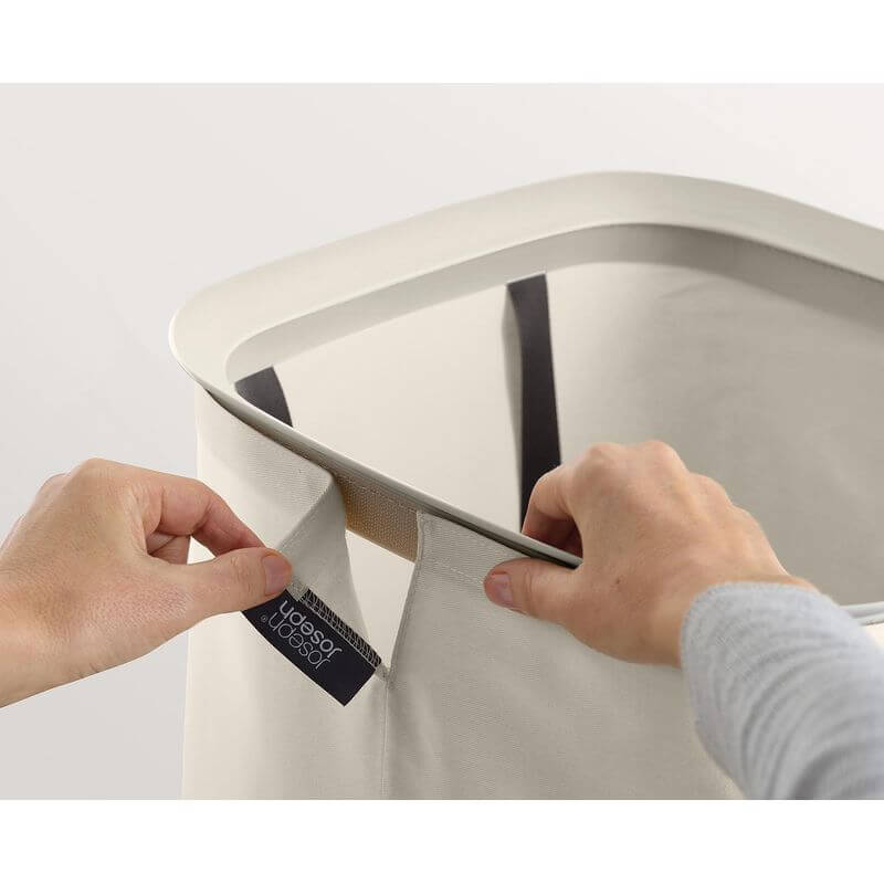 Joseph Joseph Tota Uno 60L Laundry Basket Ecru - LAUNDRY - Hampers - Soko and Co